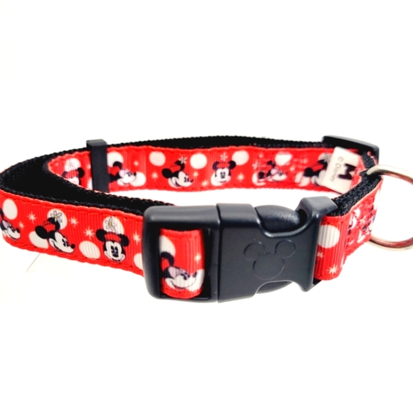 DisneyParks Pets Minnie Mouse Pet Collar Sz M New - Picture 1 of 5